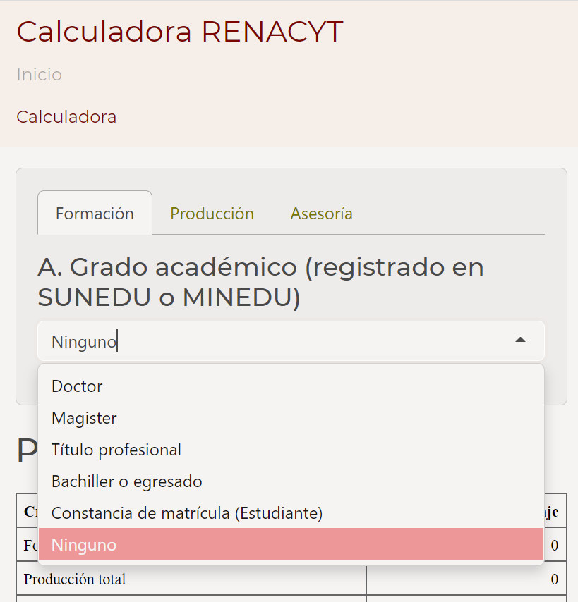 waltercurioso's tweet photo. Calculadora web #RENACYT desarrollada por @samuel__case, que permite calcular si una persona calificaría o no al registro y su clasificación. 
Acceso: https://t.co/8mv3XRAFQh https://t.co/0rxx70njSx