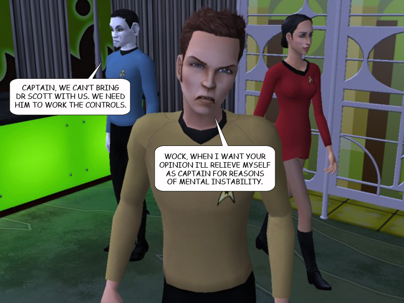 CourtleyManor's tweet photo. #CourtleyManorRecap: Characters from the space opera #StarSims use a transporter room that looks suspiciously like a discotheque to beam through the fourth wall into 200 Road to Nowhere, where Prisoner #NumberSix a.k.a. #RenFields, disguised as an orderly, encounters them. (1/3) https://t.co/qQcPO7Jrvy
