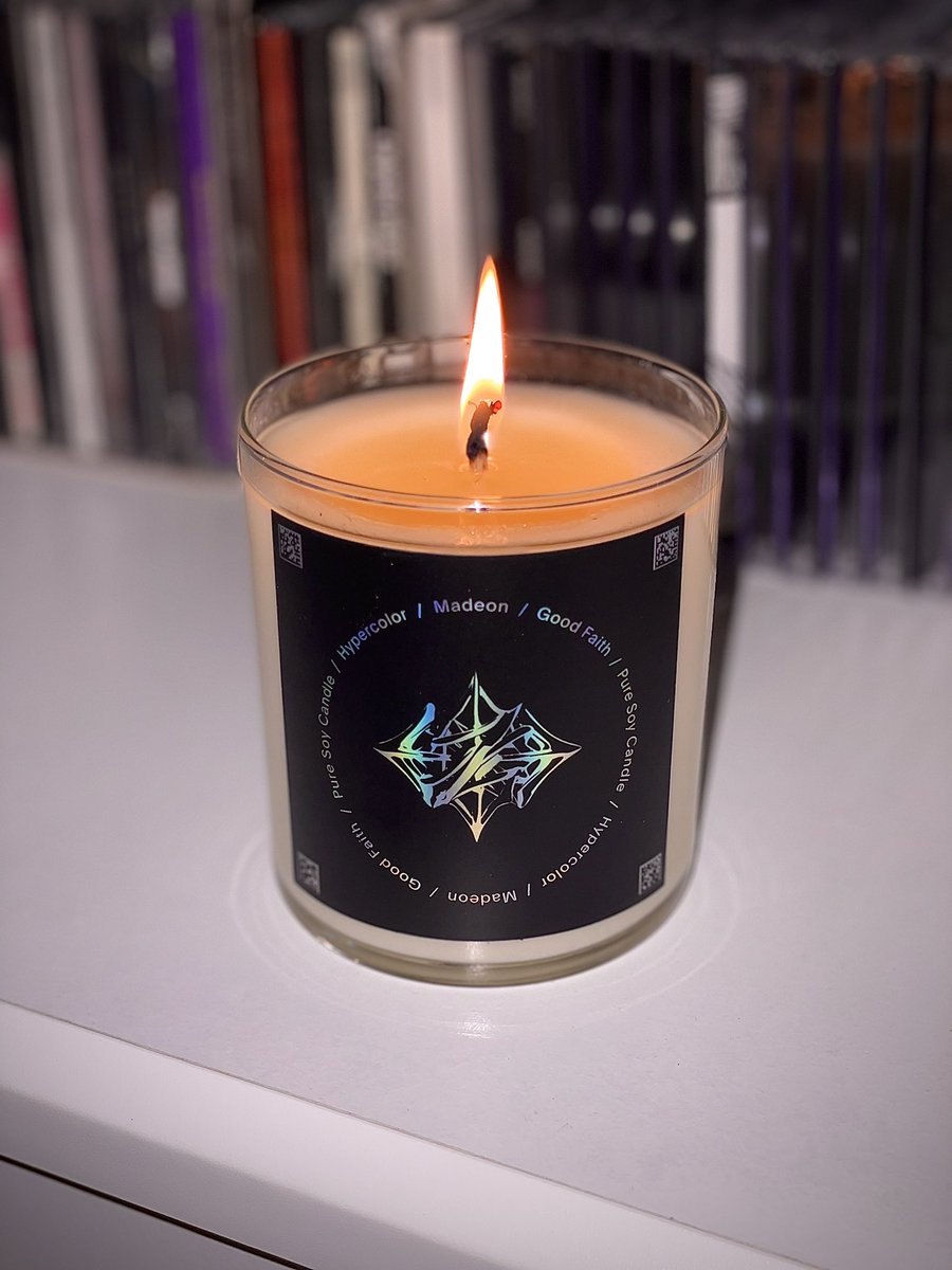Katkthy's tweet image. THIS is so cool!! The Hypercolor Candle: Wonderfully packaged, Vibrant, Subtle scent of the story of Pikachu. Truly an experience! Thank you for the Good Faith Era @madeon 🤍