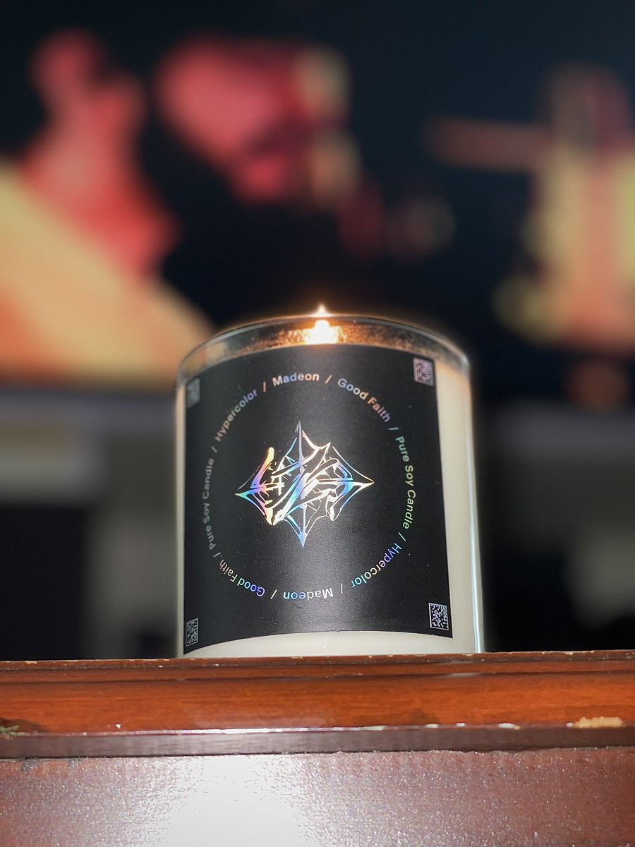 Katkthy's tweet image. THIS is so cool!! The Hypercolor Candle: Wonderfully packaged, Vibrant, Subtle scent of the story of Pikachu. Truly an experience! Thank you for the Good Faith Era @madeon 🤍