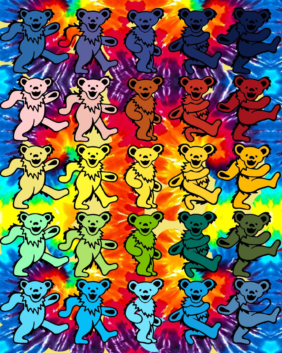 ColorCollabApp's tweet image. Check out the winners of our #GratefulDead Dancing Bears competition. 

Comment below with your favorite of the 3!