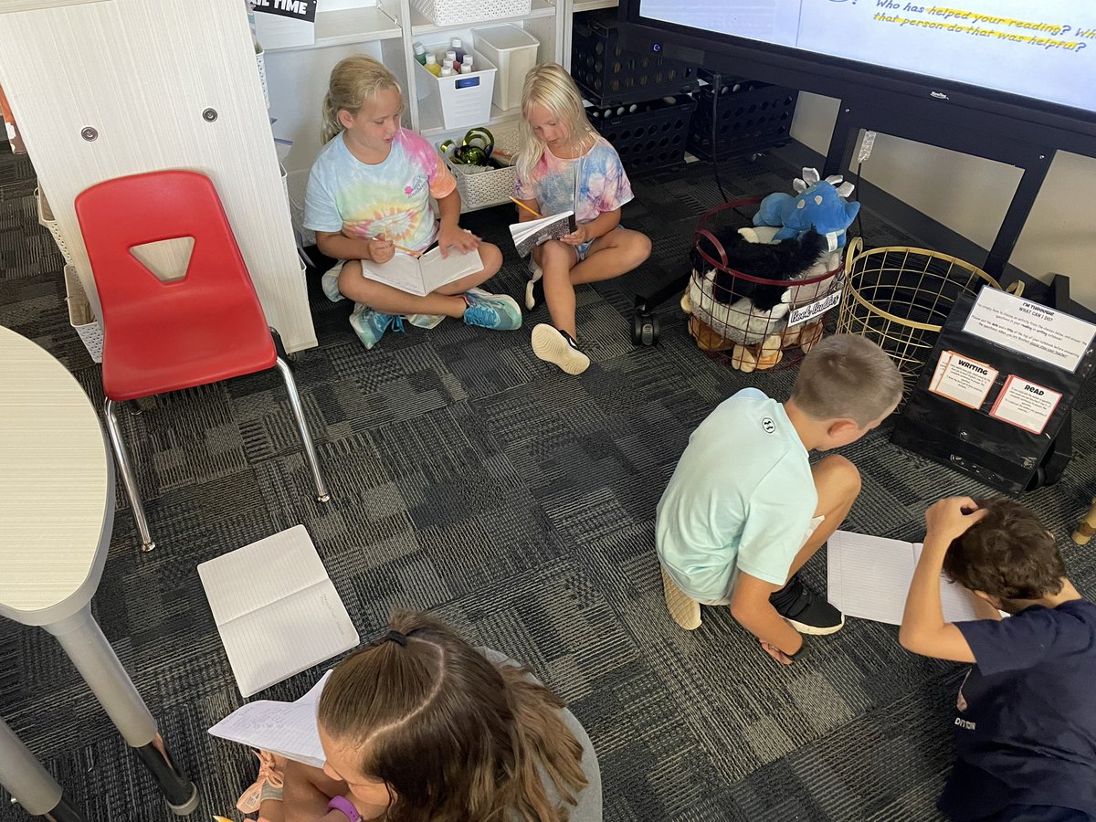 TheMrsWilkinson's tweet photo. Getting to know our reading partners by asking them interview questions! 📚🤩 @ElementaryFord @GeorgetownISD #lucycalkins #thirdgrade https://t.co/8UW6KEroJy