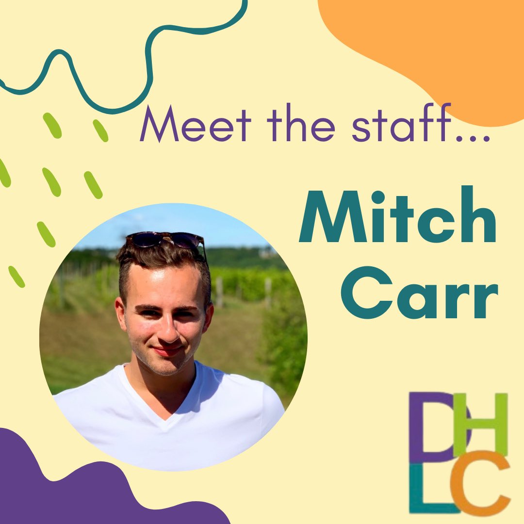 CognitiveDH's tweet photo. #MeetDHLC We are rounding off the first week of classes by introducing you to another awesome DHLC staff member, Mitch Carr! 

He is a 2022 Masters candidate in the department of Writing, Rhetoric, and American Cultures studying Digital Rhetoric and Professional Writing. https://t.co/DiN6xgSpxt