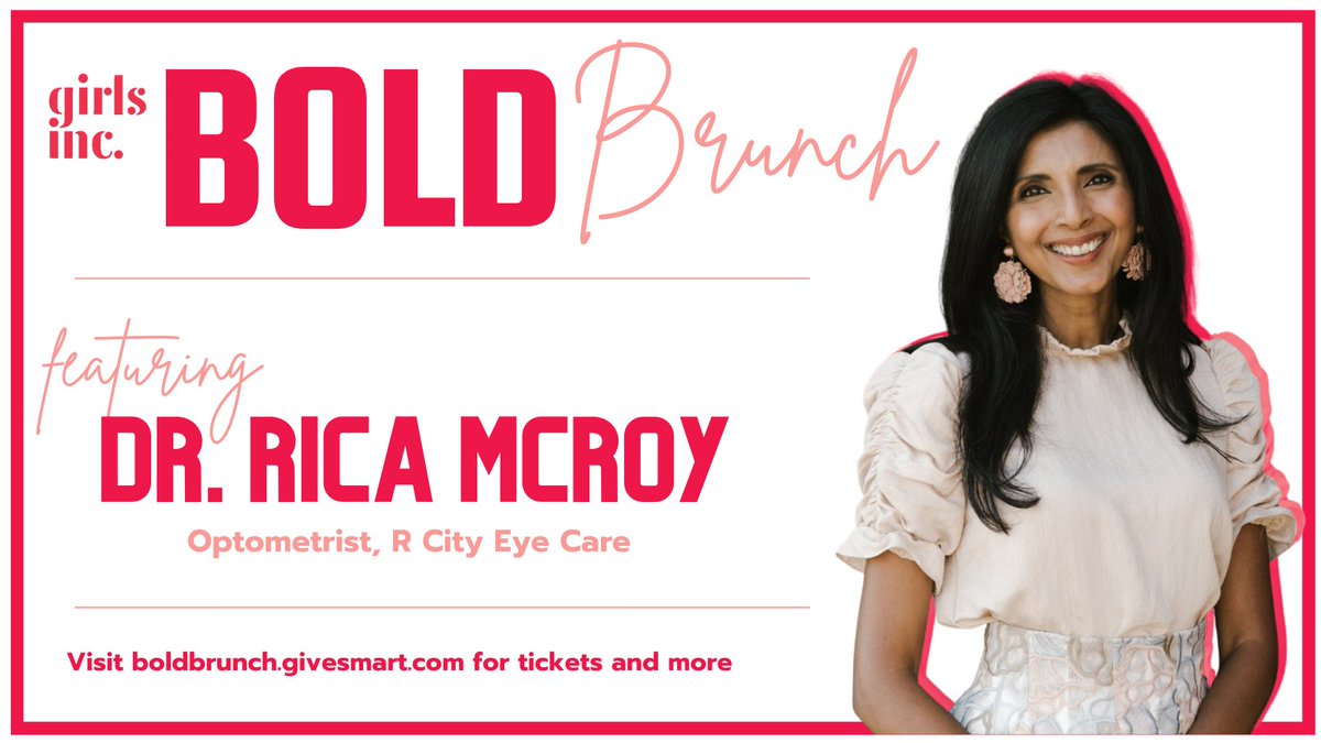 GirlsIncofHSV's tweet photo. Join our virtual livestream on Saturday, September 18 to hear Rica McRoy of R City Eye Care in conversation with a local Girls Inc. girl.  

Get your tickets now at https://t.co/8NiHB5LzBI 

#GirlsIncHSV #StrongSmartBold
#boldbrunchhsv #iHeartHSV https://t.co/sjIpwcmR4p