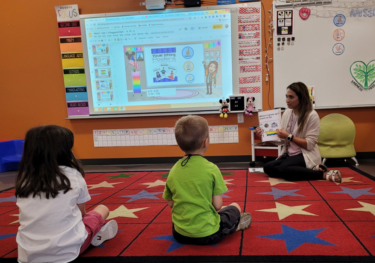 Oak Creek-Franklin welcomed its new Knights this week! 1st day of 4K quotes..."When I grow up I want to be a princess" ..."and when I grow up I want to be a monster truck driver." 😍 <a href="/OCFSD/">Oak Creek Schools</a> We love our new Knights!  #4k #ocfsd #YouMatter #OCKnights #oakcreek