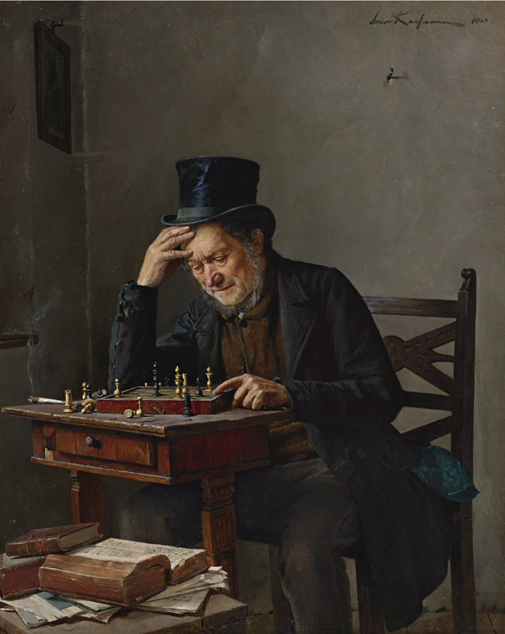 zorroplateado23's tweet photo. “El jugador de ajedrez”, es una obra del pintor austro-húngaro Isidor Kaufmann (1853-1921).
#Petrocelli #Zulia #Urosa #Neveri https://t.co/CIL84WVnYa