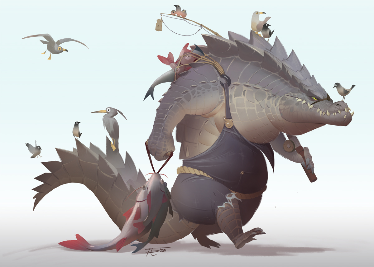 DeviantArt's tweet photo. The relationship between crocodiles and birds is played upon in this creative character design.

🎨 @Gorremhome: https://t.co/5YBpCoOIxk 
#CharacterDesign https://t.co/w49sh8cc1i