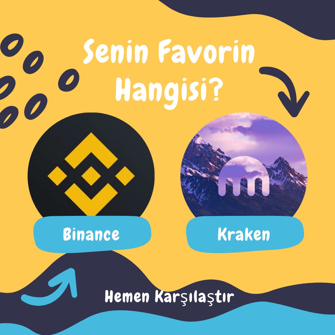 Senin Favorin hangisi? Binance vs Kraken. coinismus.com/compare/Binanc… Hemen Karşılaştır ya da tecrübeni PAYLAŞ! 

#Binance #Kraken #KriptoPara #coinismus via <a href="/coinismus/">coinismus</a>