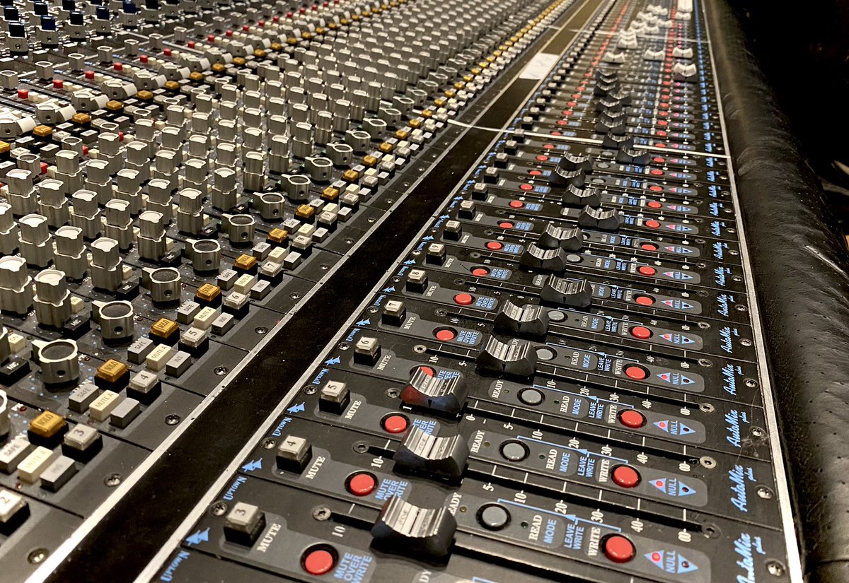 Fantastic Fader Friday!  Shot of the faders my fingers are friendly with this Friday afternoon.  API Legacy in Studio C of the Conservatory of Recording Arts &amp; Sciences. Always a perfect way to end the week. #faderfriday