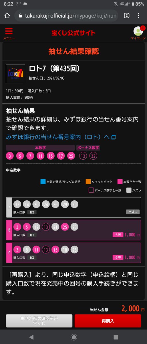 ট ইট র 福徳招来 ロト7 １等当たらないなぁー 家と車買う予定が
