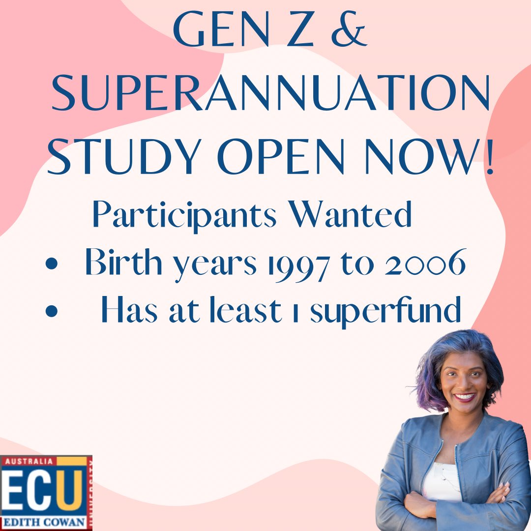 Need your help in circulating my survey on Gen Zs and super.

It is a survey which will take about 20 minutes to complete (accessible via phone, tablet or pc). #GenZ #superannuation #phd 

The link is here: eaecu.au1.qualtrics.com/jfe/form/SV_6J…