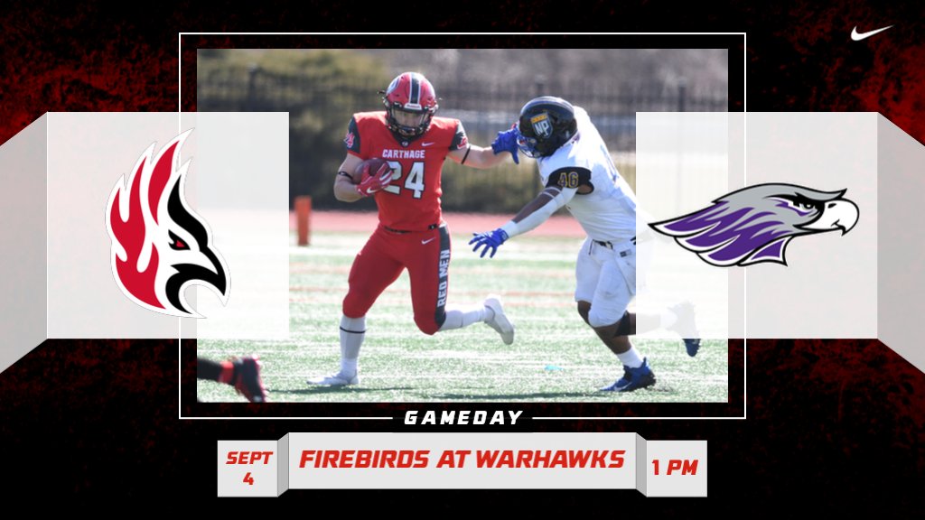 carthagesports's tweet photo. The 2021 @Carthage_FB season is finally here! The Firebirds head to Wisconsin-Whitewater for a 1 p.m. kickoff! #fiREDup

📺: https://t.co/hK0sJ0GC1O
📊: https://t.co/z1ncrjwqBE
📻: https://t.co/HTICK1yxmN https://t.co/mcqBjwRiTS