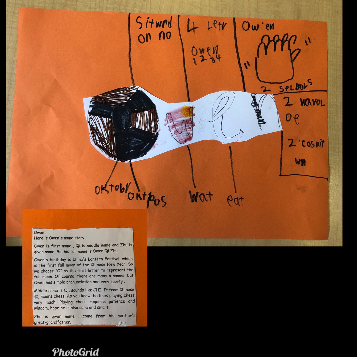 Debbiemcolwill's tweet photo. Our #namestudy has come to an end. They decorated their name to show their identity and all the features they learned about their own name. Getting parents to share the reason why they chose their name was such a special added touch. @AISGZ https://t.co/802AcZVJ90