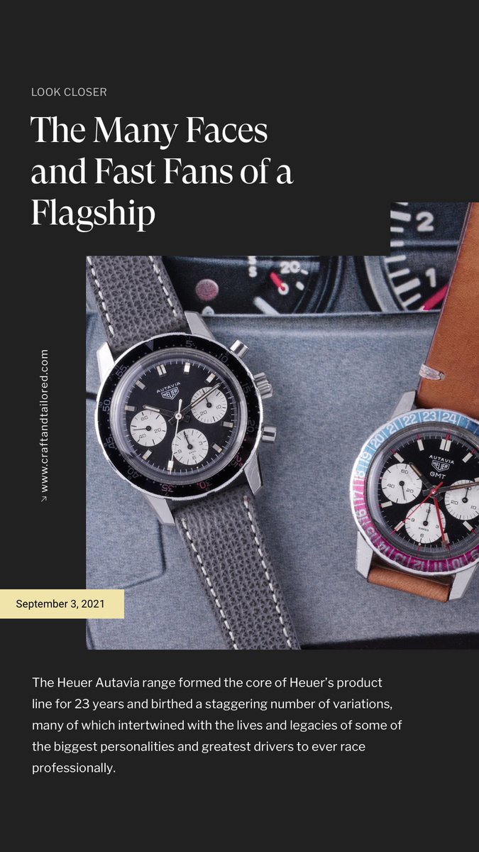 On The Blog 'Look Closer' - The Many Faces and Fast Fans of aFlagship (The Heuer Autavia)

blog.craftandtailored.com/the-many-faces…

#heuer #craftandtailored #autavia #heuerautavia #vintagewatches #watchblog #vintagewatches