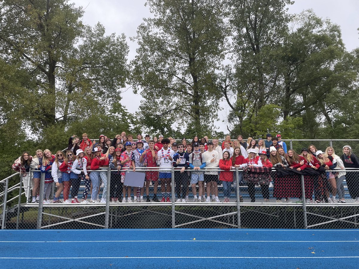 Student section ready to cheer on our Elk River Elks!!