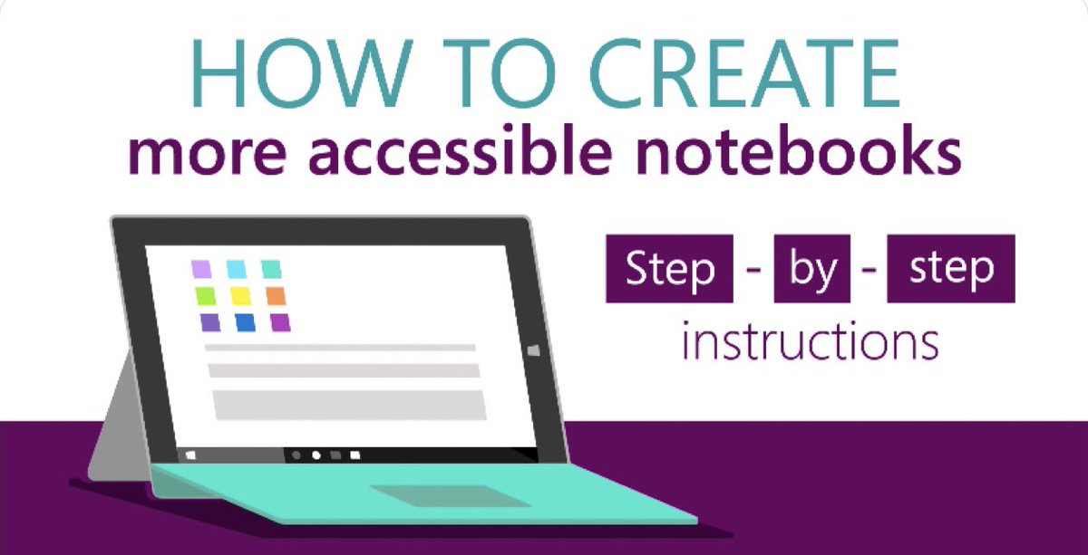 A few #accessibility tips to prep your notebooks for back to school:

📝 Include alt text with images
🔎 Use large font sizes
📚 Be descriptive with section titles

Check out the full list &amp; try a few in your classroom today! 
support.microsoft.com/en-us/office/m…

#OneNote #MicrosoftEDU