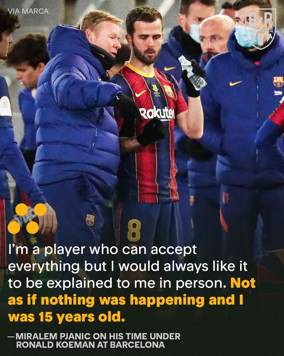 brfootball's tweet photo. Miralem Pjanic did not hold back about his time under Ronald Koeman 😳 https://t.co/S83b2Bl5Zd