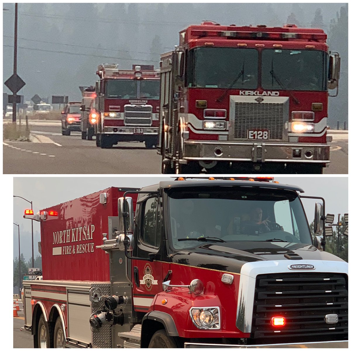 FormerCal_OES's tweet image. Deep appreciation to our out-of-state partners supporting fire operations at the #DixieFire #CALDORFIRE &amp;amp; #MonumentFire via #EMAC - Thanks to this #StrikeTeam from #WashingtonState arriving  into #SouthLakeTahoe #OneTeamOneFight @WAStateGov