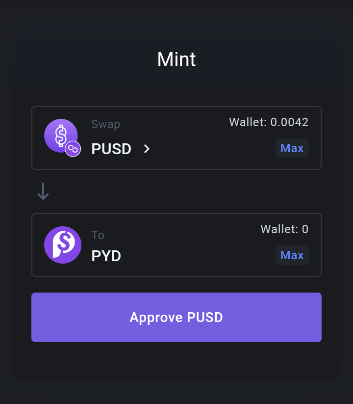 Hecto55_crypto's tweet photo. #PolyQuity
マルチ担保バージョンのステーブルコインがPAIになるという記事がありましたが、 $PYD に変わったみたいです。
PYDをMintできる機能は実装済みのようです。 https://t.co/69LWOnsfjH