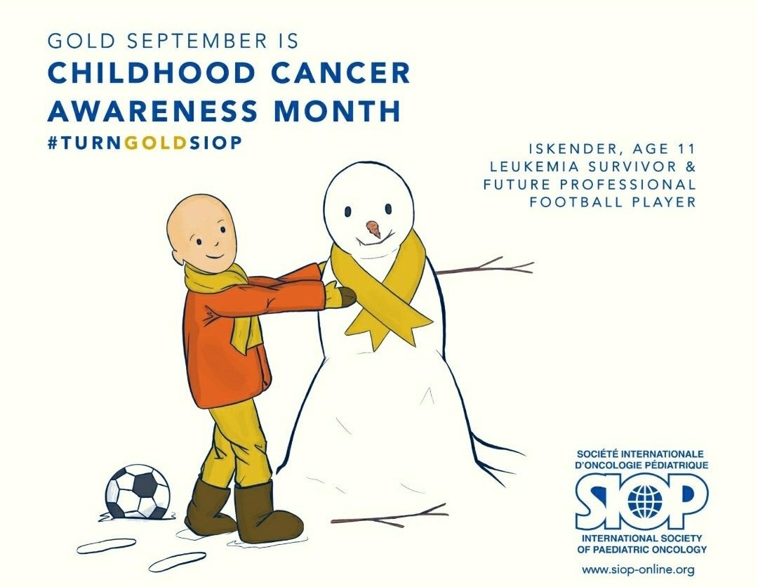 September is #ChildhoodCancerAwarenessMonth
#BeBoldGoGold🎗️
<a href="/WorldSIOP/">SIOP International</a> <a href="/SIOPEurope/">SIOPE 🎗️</a> <a href="/SIOPAfrica/">SIOP-Africa</a>
@CCLG_UK <a href="/TeenageCancer/">Teenage Cancer Trust</a> <a href="/CancerPOINTE/">POINTE</a> 
Artwork courtesy of Tina Bouffet