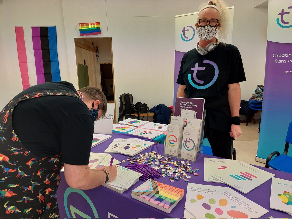 ScottishTrans's tweet photo. Busy morning, come find us in the Smithy! Dumfries pride with @DGQueerier #pride2021 https://t.co/XvJYbyolMa