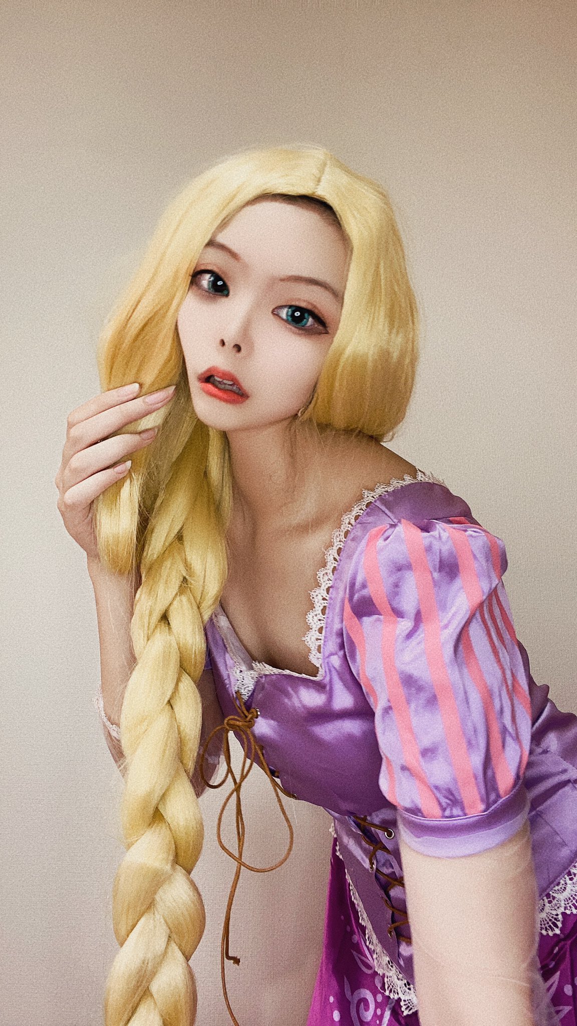 ついにラプンツェルの仮装をしちゃった💜 ずっとやりたかった