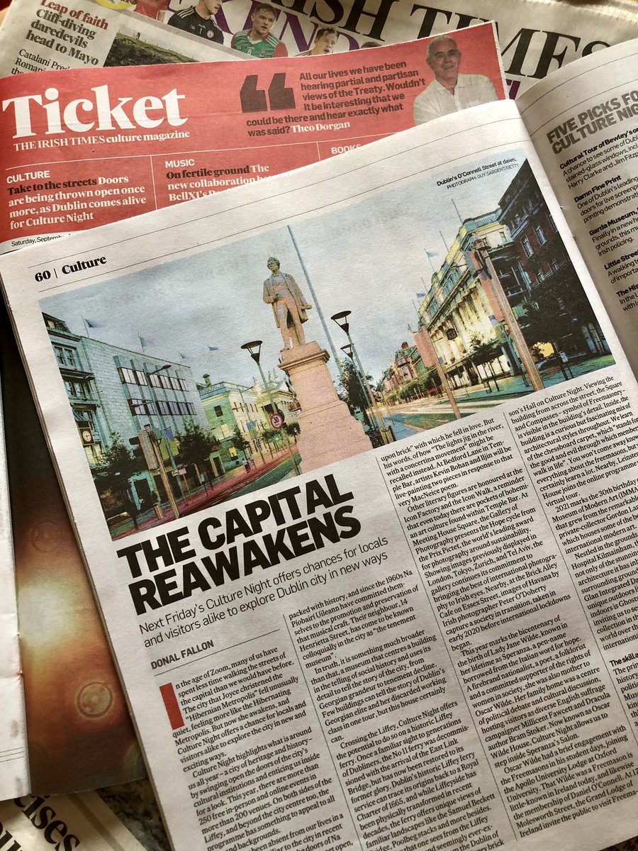 culturehead's tweet image. Ahead of #CultureNightDublin pick up a copy of this weekends Irish Times for your culture night guide to the city by @fallon_donal 🤩 #ClientPR