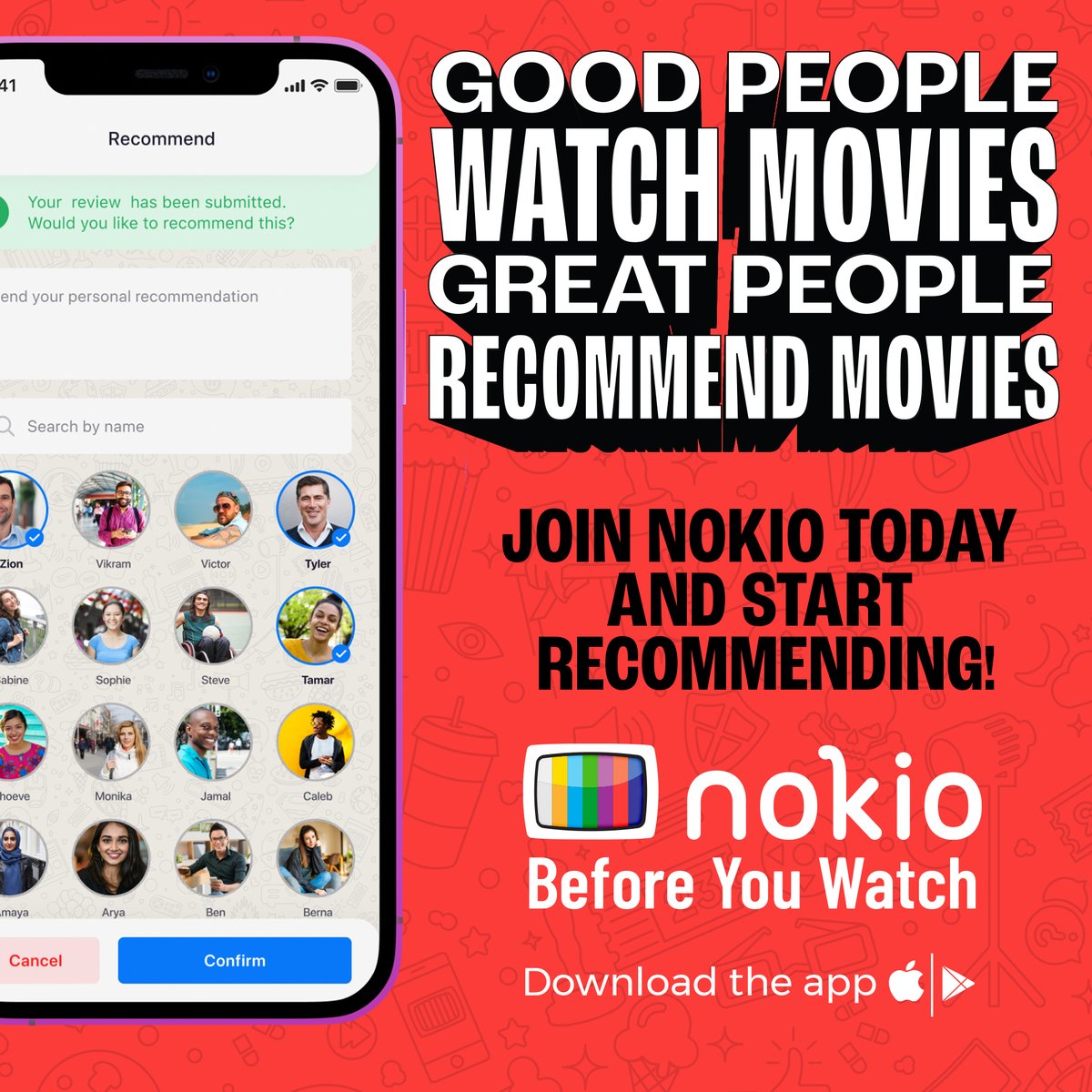 NokioApp's tweet photo. Recommending movies to your friends will get us all good stars, download Nokio today! https://t.co/IU1D14R0uE