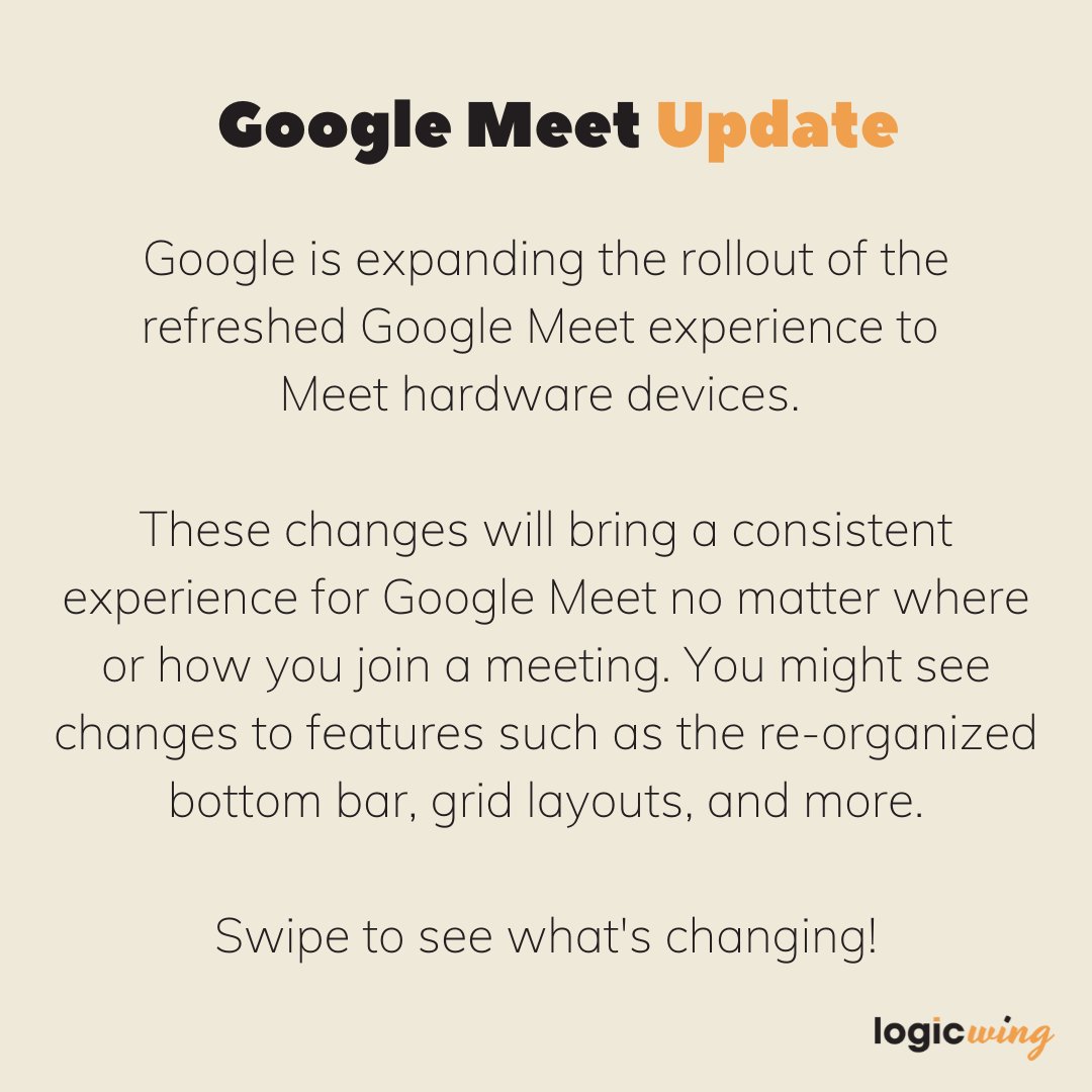 logicwing's tweet photo. Expanding Google Meet Visual Refresh to Meet Hardware Portfolio 1/2 #GoogleWorkspace #GoogleMeet #ITadmin #GoogleWorkspaceUpdates #LiveWorkLearn #LogicWingTips https://t.co/p55lllhcT1
