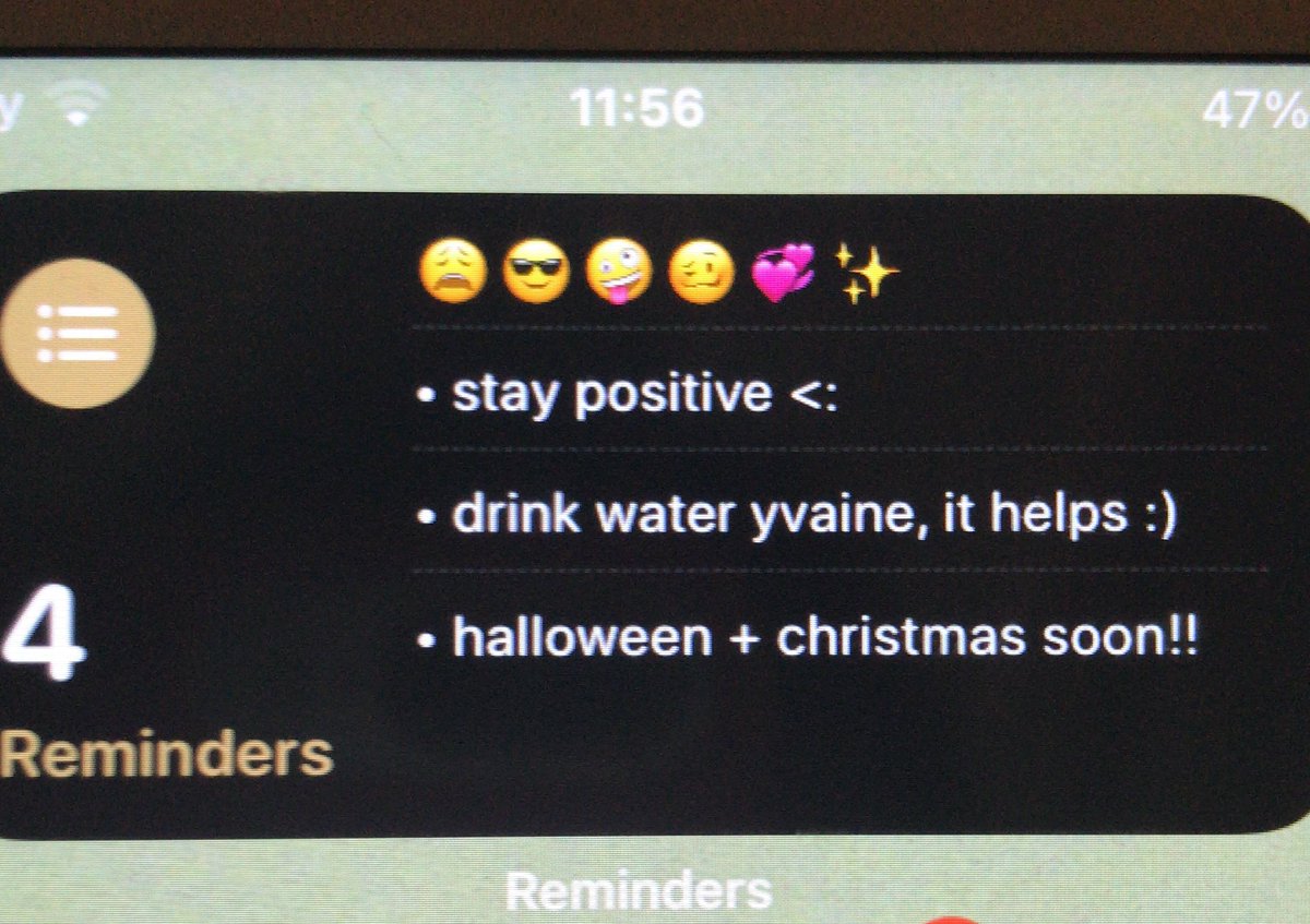 I love my daughter’s phone reminder…