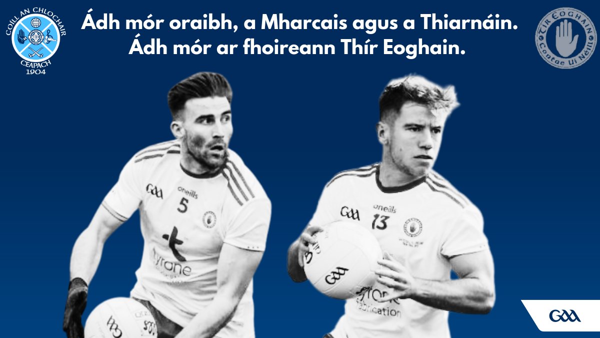 It's here - All Ireland Football Final Day - Everyone at Killyclogher / Cappagh GAA wishes Mark, Tiernán and Tyrone the best of luck today.

#TyroneForSam #BringSamHome <a href="/TyroneGAALive/">Tyrone GAA</a>