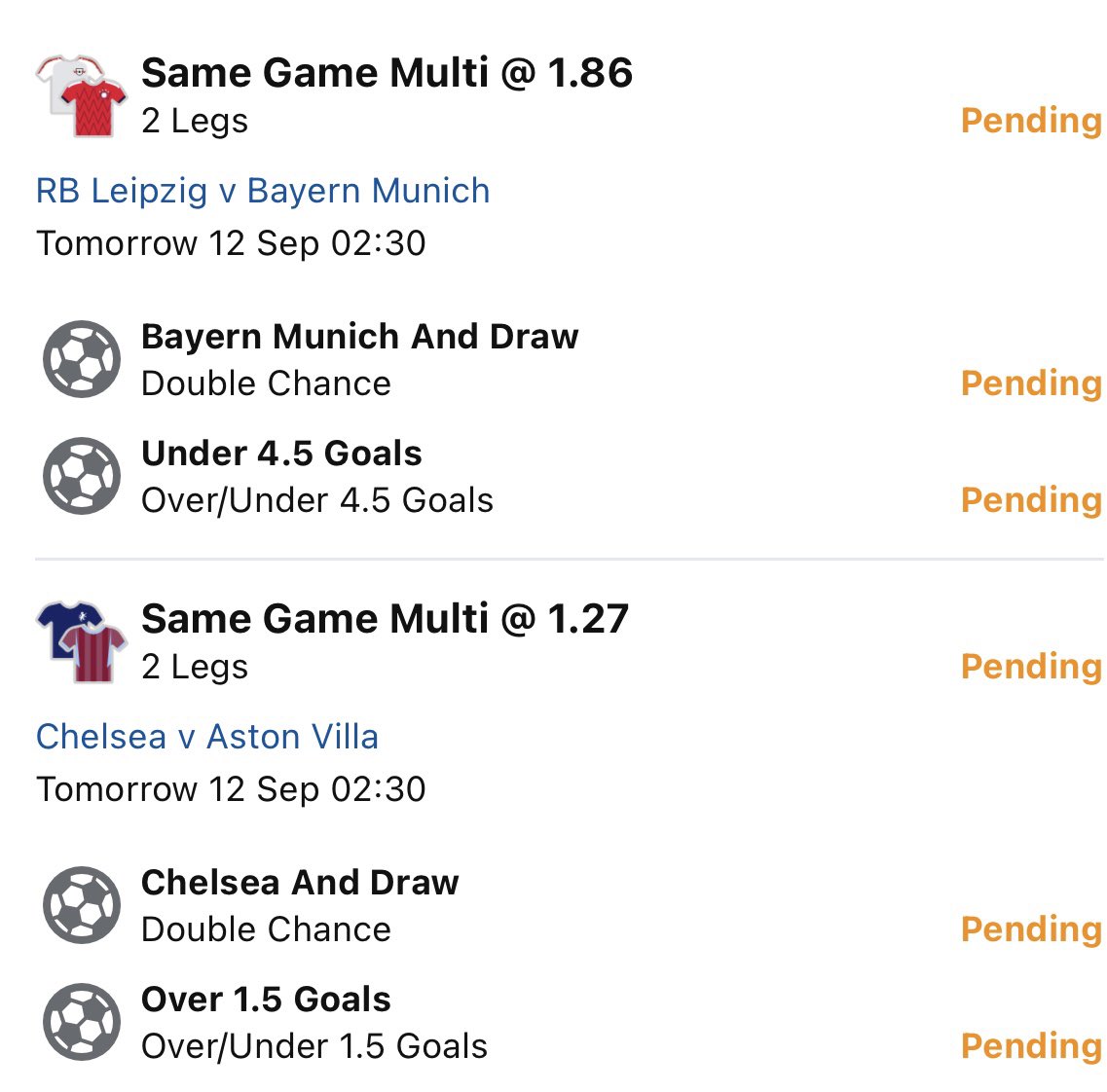 DYMTIP's tweet photo. ⚽️ Football - DC Over 1.5/Under 4.5 

➡️ 4 leg multi @ ($2.36)

18+, gamble responsibly. https://t.co/B2j92IHjAg