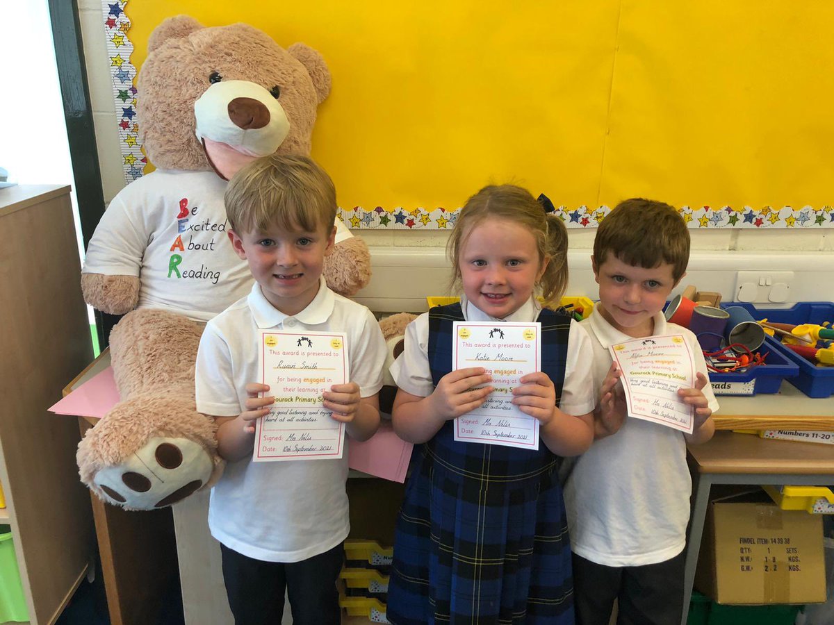 Gourockpr's tweet image. Primary 1 pupils of the week! 🤩These children were picked for being ‘engaged’ in their learning. Well done! 🙌🏻 #engaged #learningdispositions #celebratingsuccess #learninghowtolearn