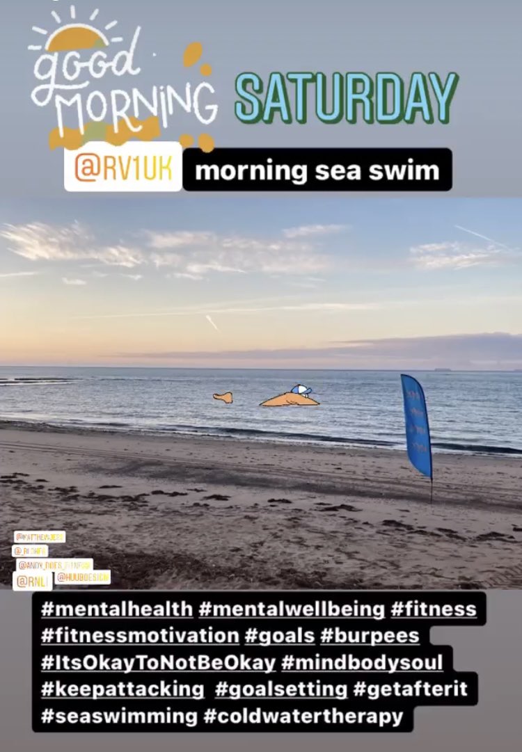 DrinkRM's tweet photo. Great morning, with great people #RVONE 👌🏻🌅🏊♂️
#mentalhealth #mentalwellbeing #fitness #fitnessmotivation #goals #burpees #ItsOkayToNotBeOkay #mindbodysoul #keepattacking #goalsetting #getafterit #seaswimming #coldwatertherapy https://t.co/vHP3mo3OJ5