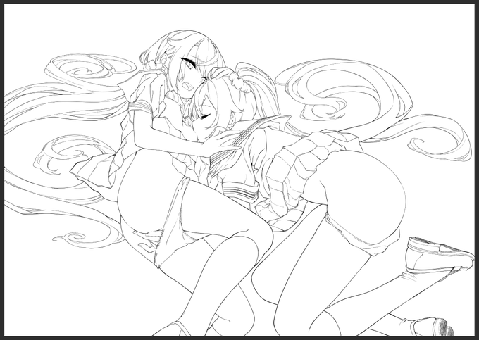 これは百合線画 