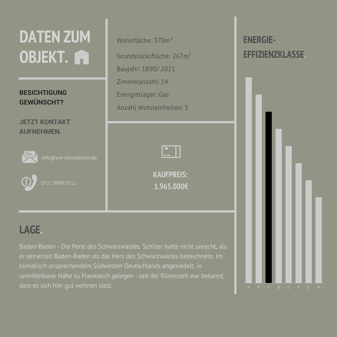 Investoren aufgepasst: Rundum saniertes Mehrfamilienhaus in bester Lage von Baden-Baden! 

Selbstverständlich bieten wir die Möglichkeit zum Besichtigungstermin. 

#immobilienkauf #investment #anlageimmobilien #kapitalanlage #badenbaden #karlsruhe #immobilienverkauf