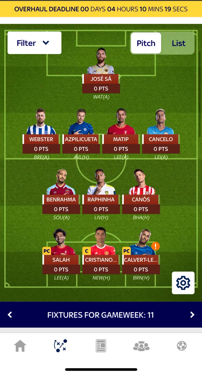 Okay my final team for the #SkyFF overhaul - unless anyone sees any glaring mistakes?

£2M in the bank to move from DCL to Kane