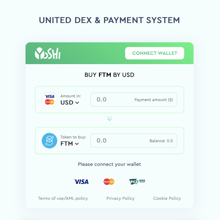 YoshiExchange's tweet image. #Yoshiexchange offers users a simple way to buy crypto tokens via banking card.
Coming soon! $YOSHI $FTM