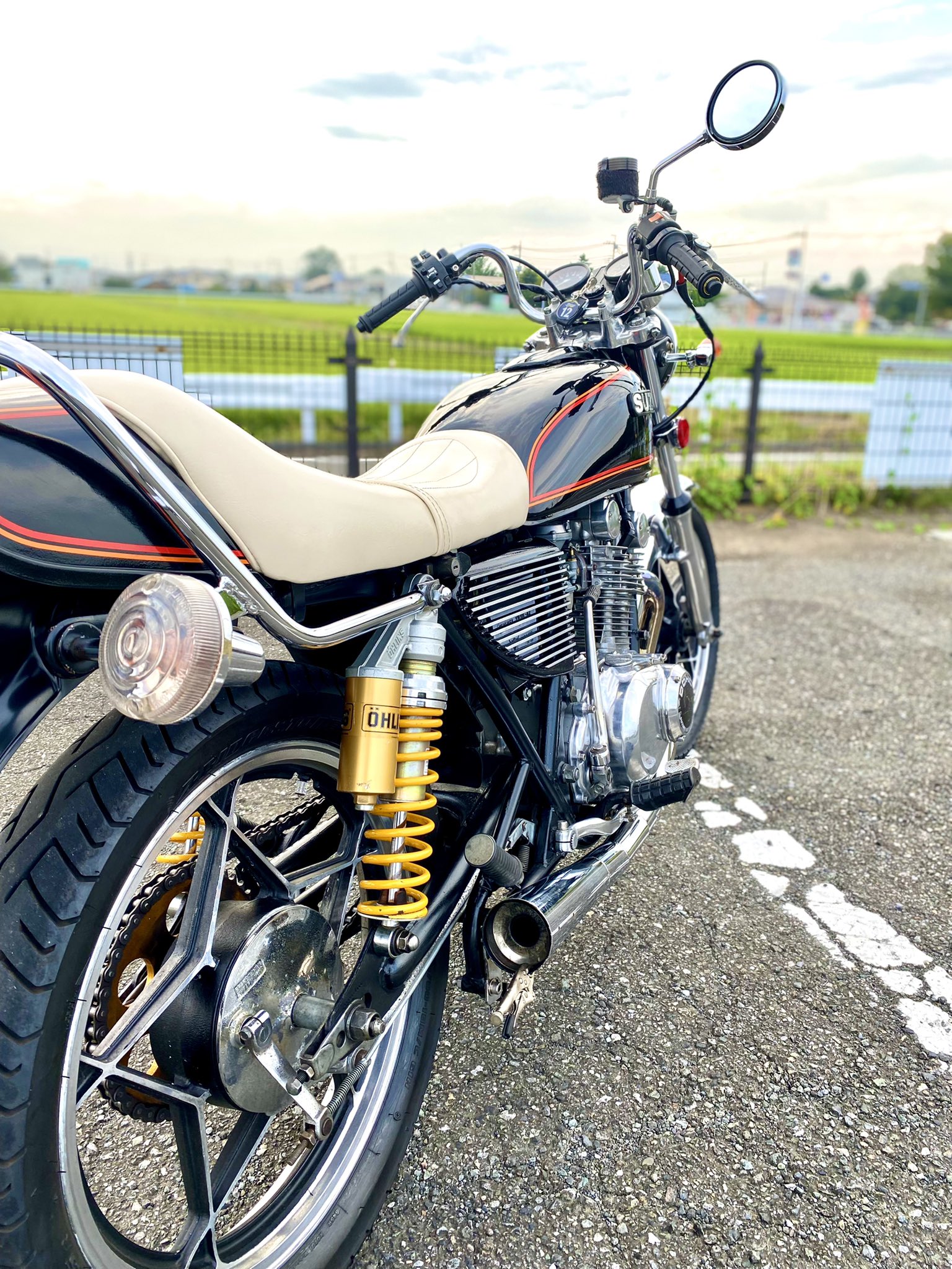 GS400用シート　　バナナシート GS400用シート バナナシート 形状別サンプル バナナシート | バイク