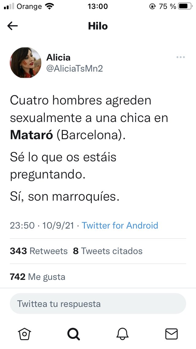 barrios_ramir's tweet photo. @Santi_ABASCAL Agradecería que dieran Voz a esta noticia Nadie habla de esta agresion ya que los responsables son Marroquíes https://t.co/fhe1B4OqqN