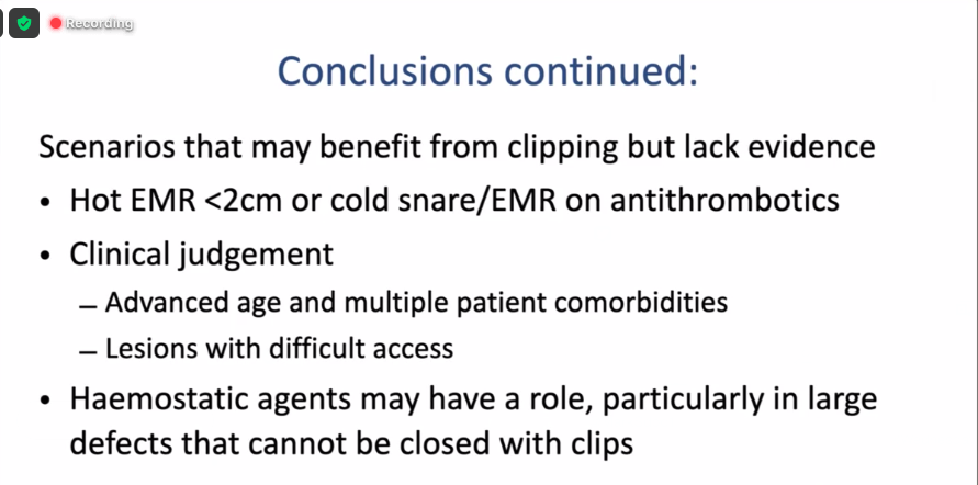 drmanmeetm's tweet photo. Judicious and considered use of clip placement with data presented by @DrMattChoy @UniMelb 
Important considerations for #patientsafety and #greenendoscopy
#ENDOcation https://t.co/wUkL8JcfSv