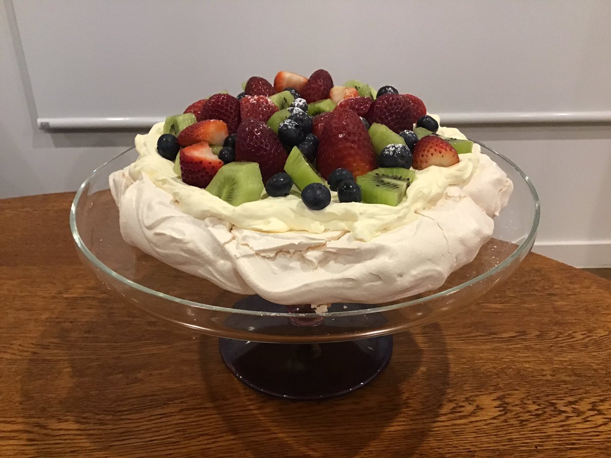 AngelaJenner9's tweet image. About to dig in to this pavlova created for #TheGreatRareBooksBakeOff Let’s do this #BakeMonash