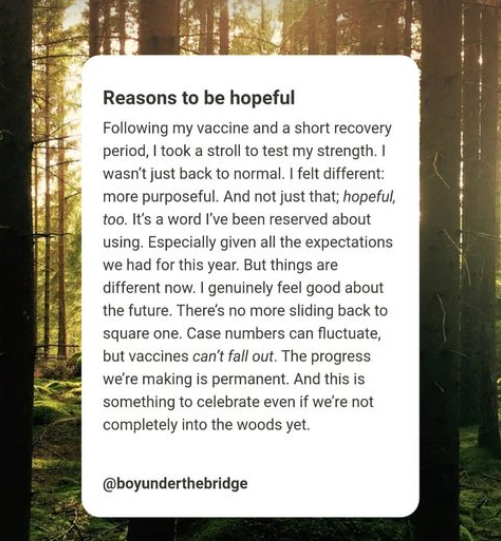 boyunderbridge's tweet photo. We have a reason to be hopeful #Melbourne #GetVaccinated Full blog: 
https://t.co/3Q4safRQLb https://t.co/3PTO9Wzwmi