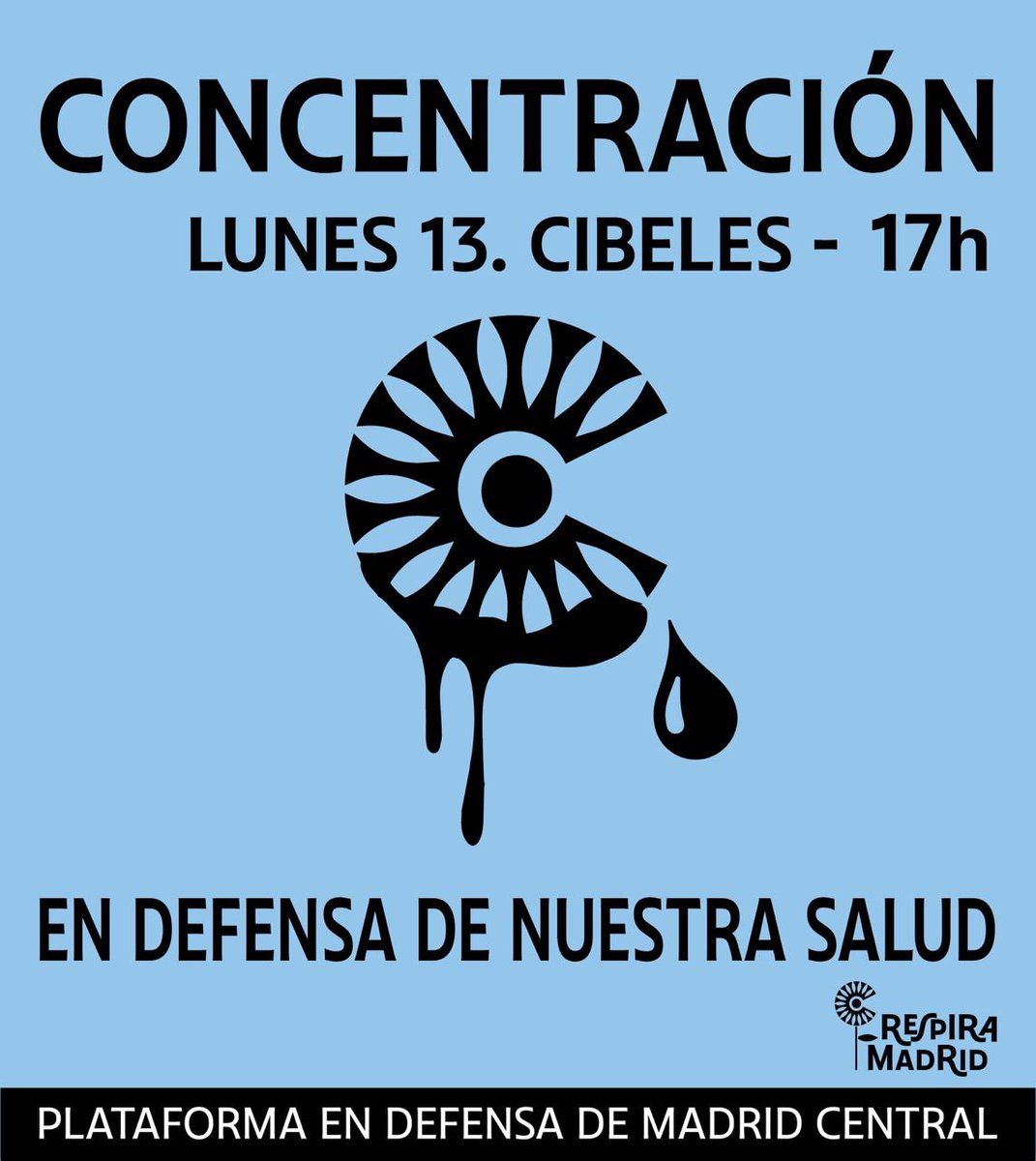 Este lunes 13S (pasado mañana) nos vemos en Cibeles a las 17h para reivindicar una ciudad mejor y para decirles a <a href="/AlmeidaPP_/">José Luis Martínez-Almeida</a> y <a href="/bcarabante/">Borja Carabante</a> que con nuestra salud no se juega. ¡Vente!