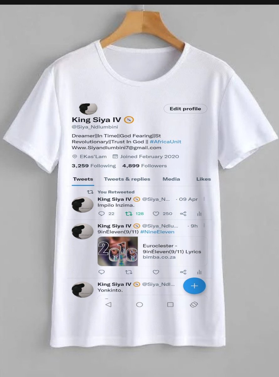 Siya_Ndlumbini's tweet image. Retweet and follow me And get your crazy T-Shirt profile..
