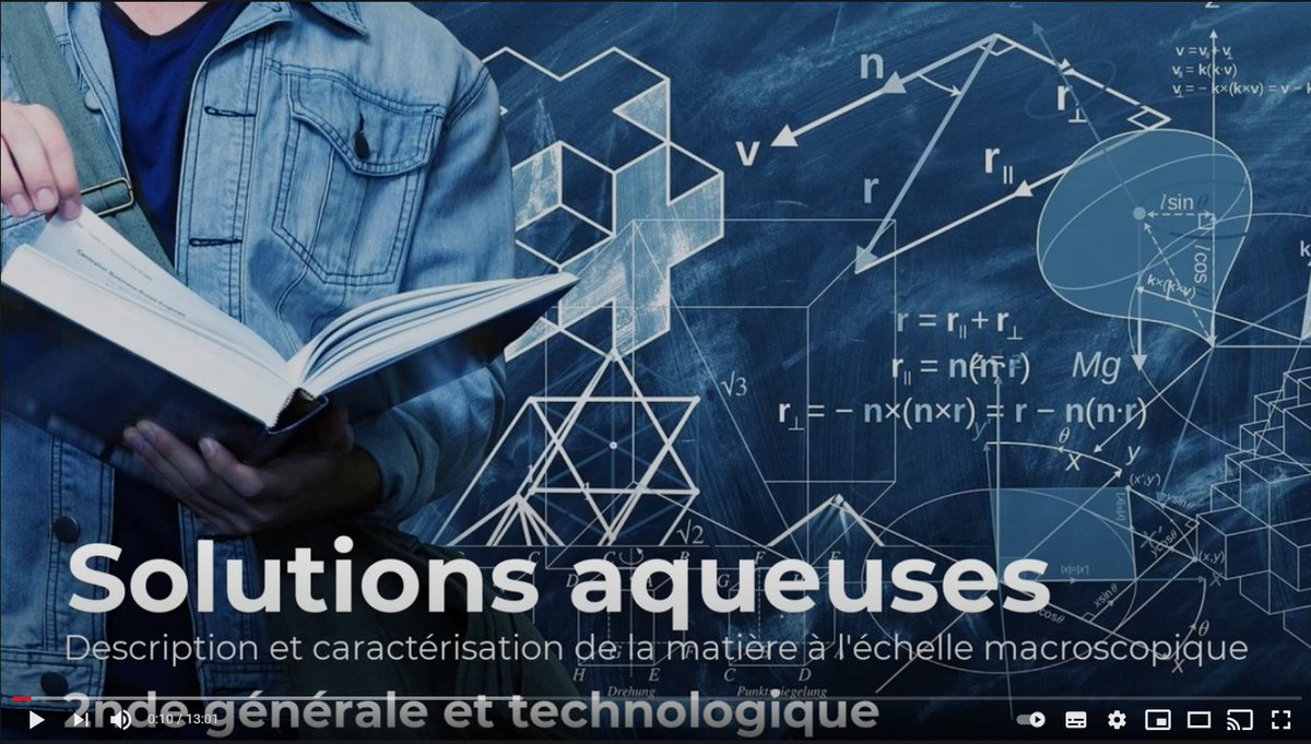 david_latouche's tweet image. 📢Je viens de publier les deux premières vidéos du programme de #chimie de #2nde sur ma chaîne YouTube.
➡️ Corps purs et mélanges : youtu.be/AQ47gaJnsSw
➡️ Solutions aqueuses : youtu.be/EiulZXcDWTw
To be continued ... Work in progress...
