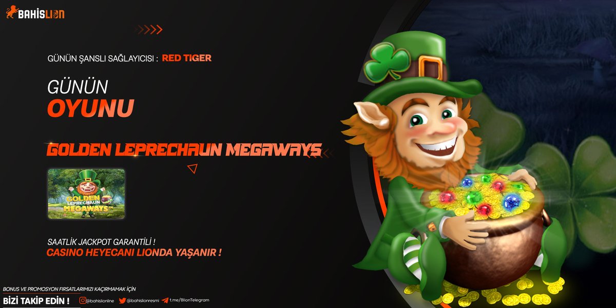GOLDEN LEPRECHAUN MEGAWAYS
Günün Şanslı Sağlayıcı RED TIGER

50 TL - 200 TL yatırım yapan ve Günün Oyununu oynayıp kayıp yaşan 
10 kişiye 20 FREESPİN

3 Arkadaşını Etiketle
Ekran resmini ve kullanıcı adını yoruma ekle

💥Saatlik JACKPOT Garantili💥

➡️bit.ly/Bahislionguncel