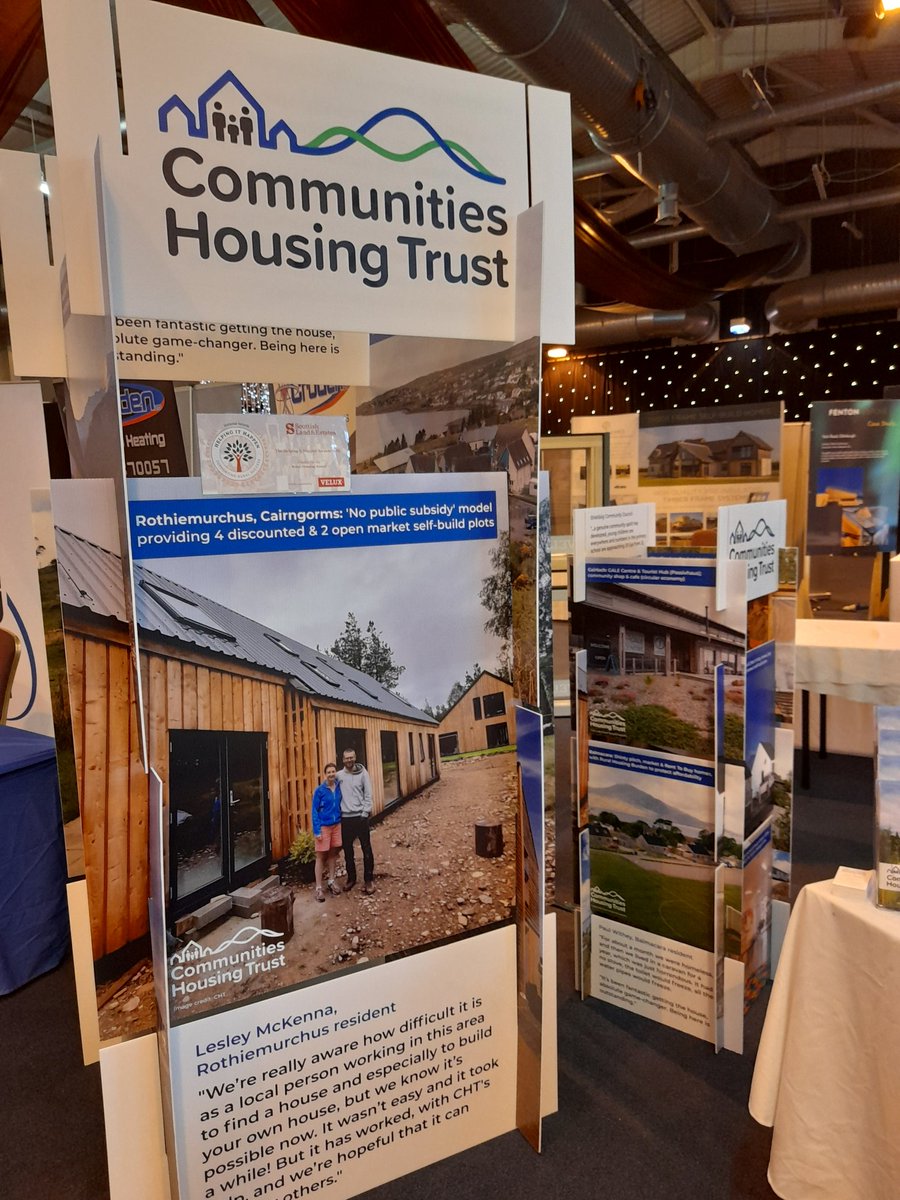 CHTScotland's tweet photo. All set up for the Scottish #SelfBuild &amp; #Renovation Show in #Aviemore this weekend! Speak to us about the @SelfBuildFund, discounted self-build plots &amp; support for #communityled self-build projects... https://t.co/7NxVzSUuHf