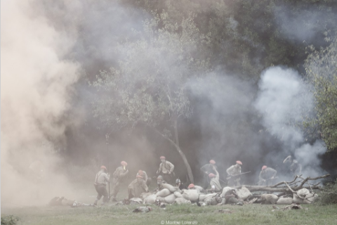 civil_spanish's tweet photo. #OTD 1937 and with the help of the 6th #Navarra Brigade that will attack #Cuera ridge from the north, the 5th #Navarra proceeds to attack the position from the south, even though, the bad weather prevents any advance(photo by M. Lorenzo, historical reenactment El Mazuco Battle) https://t.co/9F73GsR5qA