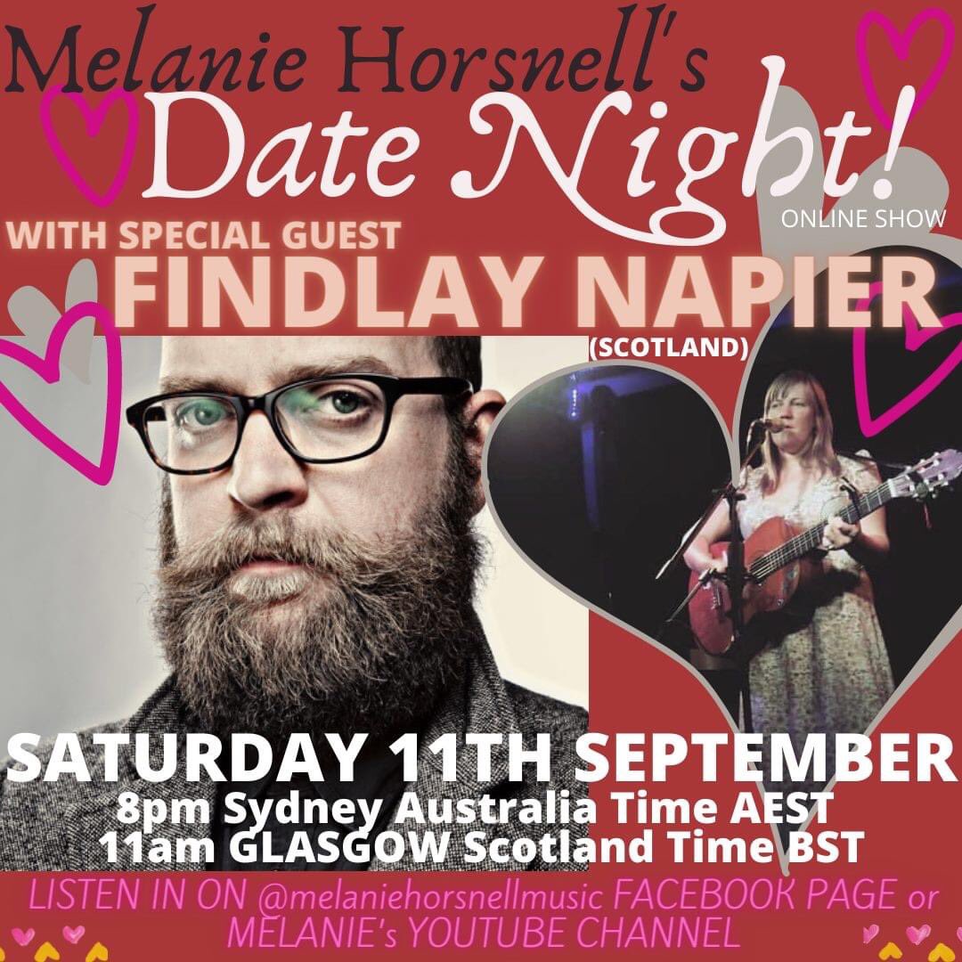 melanie horsnell (@melaniehorsnell) on Twitter photo Today on my Distant Date Night, <a href="/findlaynapier/">findlaynapier</a> from Scotland! Tune in on my melaniehorsnellmusic Facebook page, or my YouTube channel to screencast at 8pm Sydney Aust time, 11am Glasgow UK. Yay! <a href="/GblMusicMatch/">Global Music Match</a> <a href="/ShowcaseScot/">Showcase Scotland Expo</a> <a href="/SoundsAustralia/">Sounds Australia</a> #globalmusicmatch #datenight #folk Today on my Distant Date Night, <a href="/findlaynapier/">findlaynapier</a> from Scotland! Tune in on my melaniehorsnellmusic Facebook page, or my YouTube channel to screencast at 8pm Sydney Aust time, 11am Glasgow UK. Yay! <a href="/GblMusicMatch/">Global Music Match</a> <a href="/ShowcaseScot/">Showcase Scotland Expo</a> <a href="/SoundsAustralia/">Sounds Australia</a> #globalmusicmatch #datenight #folk